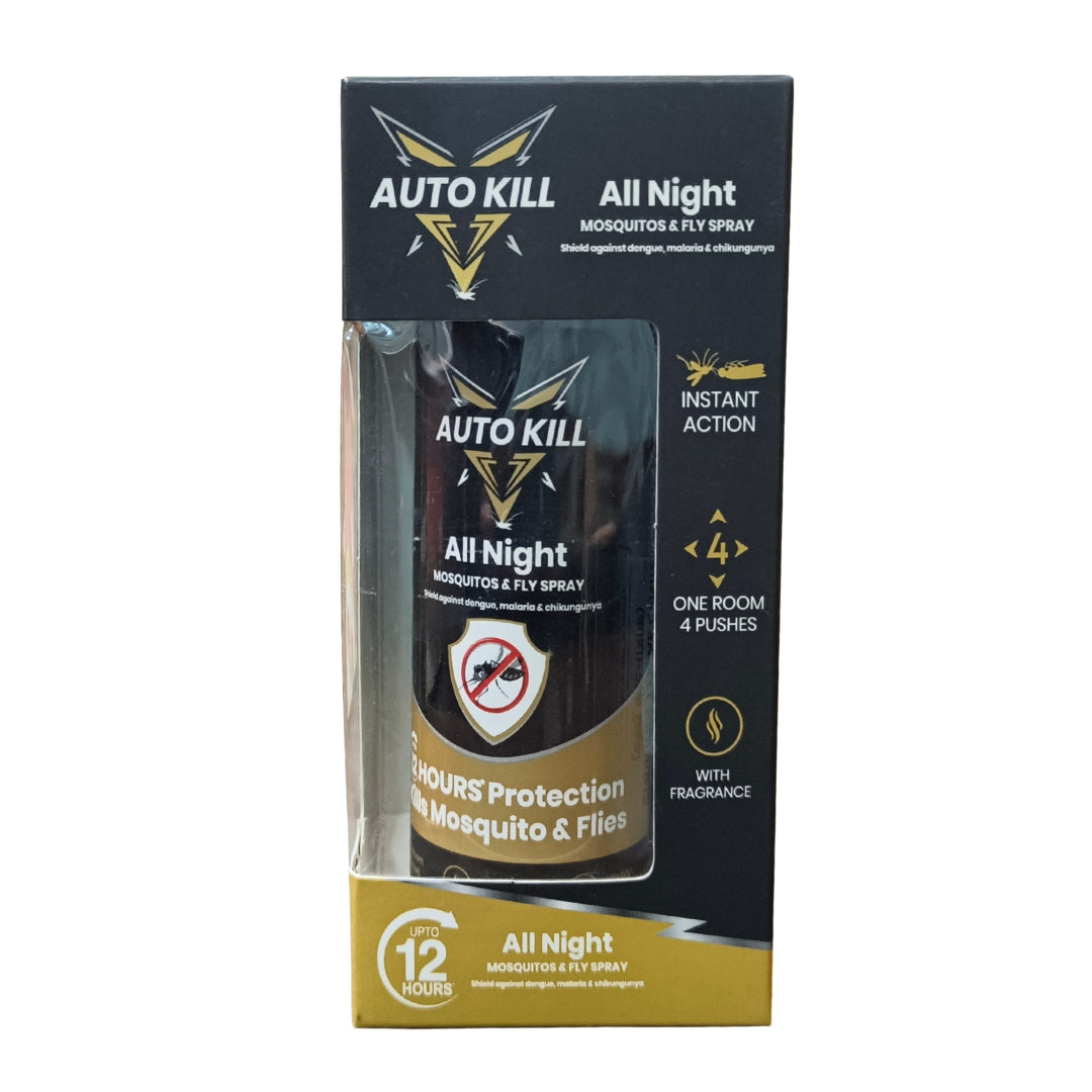 Autokill 2 in 1 Mosquito Killer & Cockroach Killer Spray - 600ml | All Insect Killer | Lemon Fragrance | 100% Kill Guarantee | Mosquito Repellent, Mosquito Spray Aerosol